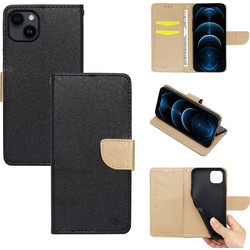 Sonique Trend Wallet Black / Gold (iPhone 14 Plus)
