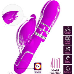 Pretty Love Falin 3-in-1 Rolling Beads Vibrator Δονητής Rabbit Μωβ
