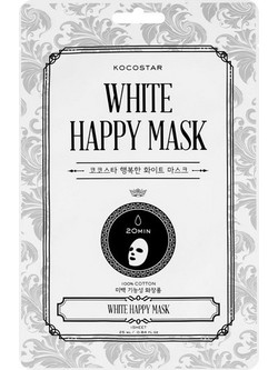 Kocostar White Happy Sheet Μάσκα Προσώπου για Λάμψη 1τμχ