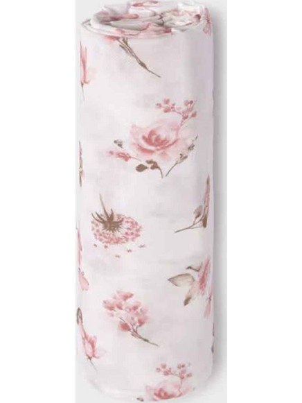 Mayoral Πάνα Αγκαλιάς Γάζα Λευκή Ροζ 114x114cm 14-09480-048