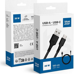 Blue Star USB-A to USB-C 60W 1m Black DC-001AC30