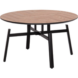 HomeMarkt Norton Τραπεζάκι Σαλονιού MDF με Μεταλλική Βάση Φ80xΥ45.5cm HM18035.03