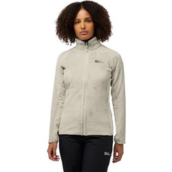 Jack Wolfskin Rotwand Γυναικεία Ζακέτα Fleece Μακριά με Φερμουάρ Εκρού A61899-A0029