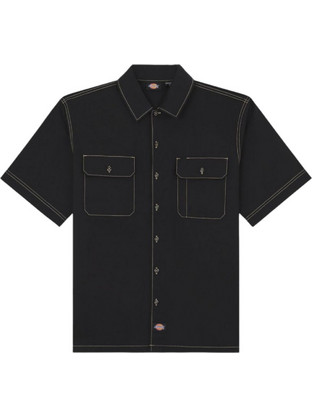 Dickies Riverbend Ανδρικό Πουκάμισο Κοντομάνικο Κανονική Γραμμή Μαύρο DK0A4Z7R-BLK