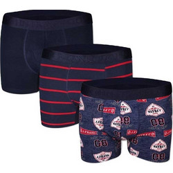John Frank Ανδρικά Μποξεράκια Σετ 3Pack Navy Μπλε JF3BCA01