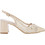 Fratelli Petridi Γόβες Slingback Δερμάτινες με Χοντρό Ψηλό Τακούνι Εκρού 517-70