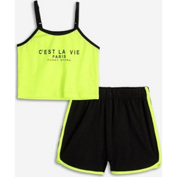 Funky Παιδικό Σετ για Κορίτσι Καλοκαιρινό Μαύρο Lime 125-524110-1