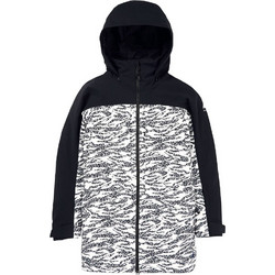 Burton Γυναικείο Μπουφάν Χειμωνιάτικο Softshell Μακρύ Αδιάβροχο Μαύρο Λευκό 23828101-003