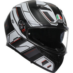 AGV K3 Rivia Matt Black White Κράνος Μηχανής Full Face 1590gr