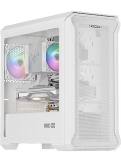 Natec Genesis Irid 503 ARGB White Gaming Micro Tower Κουτί Υπολογιστή με Πλαϊνό Παράθυρο