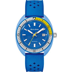 Bulova Snorkel Ανδρικό Ρολόι με Μπλε Καουτσούκ Λουράκι 98B445