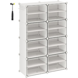 Songmics Παπουτσοθήκη Πλαστική Λευκή M94xΠ32xY124cm LPC034W01