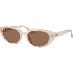 Ray-Ban RB4457D 678673 Γυναικεία Γυαλιά Ηλίου Οβάλ Κοκάλινα Ροζ με Καφέ Φακό