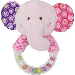 Lorelli Elephant Pink Κουδουνίστρα Κρίκος για Νεογέννητα 10191360005