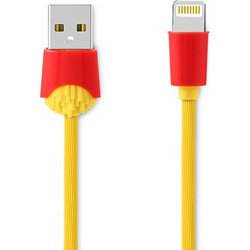 Remax Chips Cable Braided USB-A to Lightning Cable 1m Red Yellow RC-114i