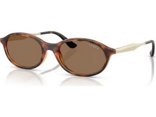 Vogue VO5625S W65673 Γυαλιά Ηλίου Στρογγυλά Ταρταρούγα Χρυσό με Καφέ Φακό