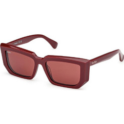 Max Mara MM0126 69S Γυναικεία Γυαλιά Ηλίου Τετράγωνα Κοκάλινα Ροζ με Ροζ Φακό
