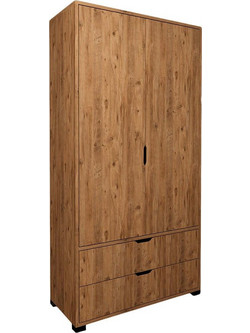 Hanah Home Δίφυλλη Ντουλάπα Ρούχων Atlas Pine Oak 90x45x183cm 350MWD1126