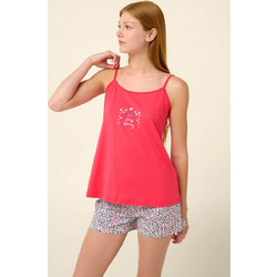 Vamp Babydoll Καλοκαιρινό Βαμβακερό Φούξια 22307