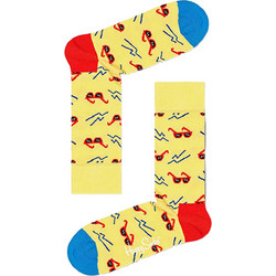 Happy Socks Βαμβακερές Γυναικείες Κάλτσες με Σχέδια Κίτρινες SND01-2000