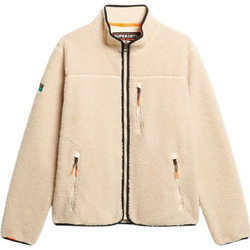 Superdry D2 Ovin Ανδρική Ζακέτα Fleece με Φερμουάρ Μπεζ M2014140A-1LG