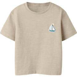 Name It Island Fossil Παιδικό T-Shirt Κοντομάνικο Εκρού 13238143