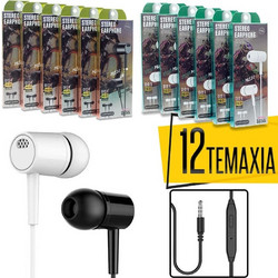 1220.042 Handsfree In-Ear 3.5mm 12τμχ Black White