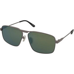 Balenciaga BB0418SK 003 Ανδρικά Γυαλιά Ηλίου Aviator Μεταλλικά Μαύρα με Πράσινο Φακό