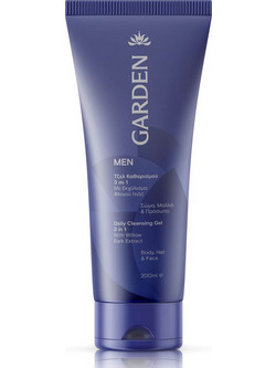 Garden Men 3 in 1 Willow Bark Σαμπουάν & Αφρόλουτρο 200ml