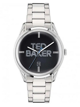 Ted Baker Ανδρικό Ρολόι με Ασημί Καουτσούκ Λουράκι BKPLTF307