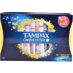 Tampax Pearl Compak Regular Ταμπόν με Απλικατέρ για Κανονική Ροή 2 Σταγόνες 36τμχ