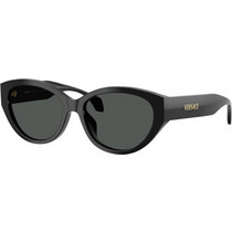 Versace VE4495D GB187 Γυναικεία Γυαλιά Ηλίου Οβάλ Κοκάλινα Μαύρα με Μαύρο Φακό