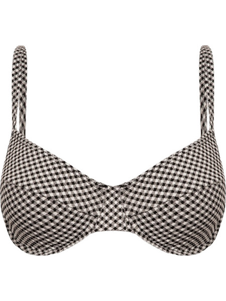 Rock Club Bikini Top Μαύρο Μπεζ BP-2439