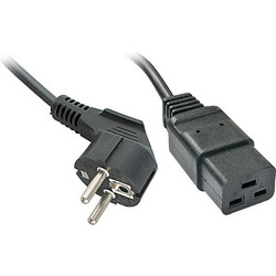 Lindy 30344 Καλώδιο Τροφοδοσίας Schuko to IEC C19 2m