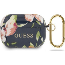 Guess Flower Collection Θήκη Σιλικόνης με Γάντζο για Apple AirPods Pro 1 Πολύχρωμη