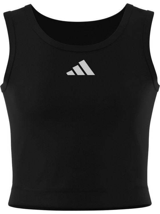 Adidas Παιδικό Crop Top Αμάνικο Μαύρο 25141267