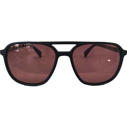 Ross & Brown LOS ANGELES 112 Ανδρικά Γυαλιά Ηλίου Aviator Κοκάλινα Μαύρα με Καφέ Φακό
