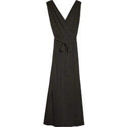 Grace & mila Maxi Καλοκαιρινό Φόρεμα για Γάμο / Βάπτιση Κρουαζέ Ανθρακί REGIS13272