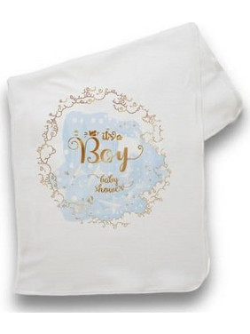 Bonjour Bebe Κουβέρτα Κούνιας Πικέ 100x150 Boy Baby Shower Λευκή
