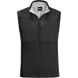 Jack Wolfskin Αμάνικο Ανδρικό Μπουφάν Puffer Μαύρο 1207291-6000