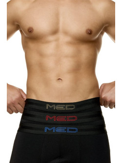Med Ανδρικά Μποξεράκια Σετ 3Pack Μαύρα 29646-1311