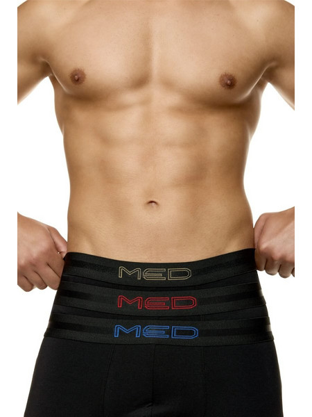 Med Ανδρικά Μποξεράκια Σετ 3Pack Μαύρα 29646-1311