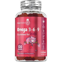 WeightWorld Omega 3-6-9 Strawberry & Raspberry για Παιδιά Φράουλα 120 Ζελεδάκια
