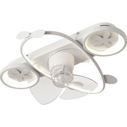 Eurolamp 300-25063 Ανεμιστήρας Οροφής 50cm 24W με Φως & Τηλεχειριστήριο Λευκός