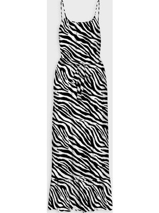Vero Moda Midi Καλοκαιρινό Καθημερινό Φόρεμα Μεταξωτό Μαύρο Λευκό 10286748