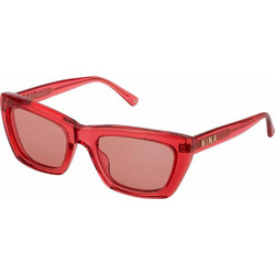 Nina Ricci SNR251 09WE Γυναικεία Γυαλιά Ηλίου Πεταλούδα Κοκάλινα Κόκκινο με Καφέ Φακό