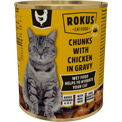 Rokus Adult Chunks with Chicken in Gravy 810gr
