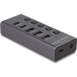 DeLOCK 64248 USB Hub 3.0 USB-C με 5 Θύρες USB-A / USB-C & Εξωτερική Παροχή Ρεύματος