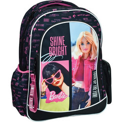 Gim Barbie Core Σχολική Τσάντα Πλάτης Δημοτικού Μαύρη 349-92031