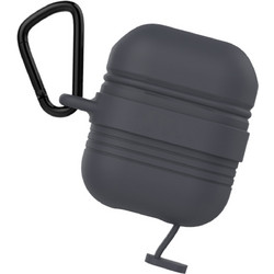 Jelly JACS Θήκη Σιλικόνης με Γάντζο για Apple AirPods 1 / 2 Μαύρη